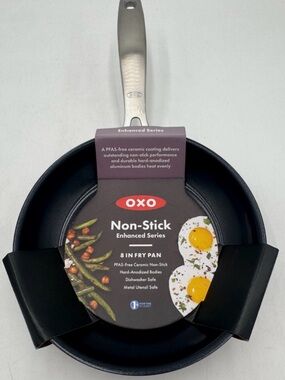 OXO Black Non-Stick 8-inch Fry Pan with Steel Handle 021